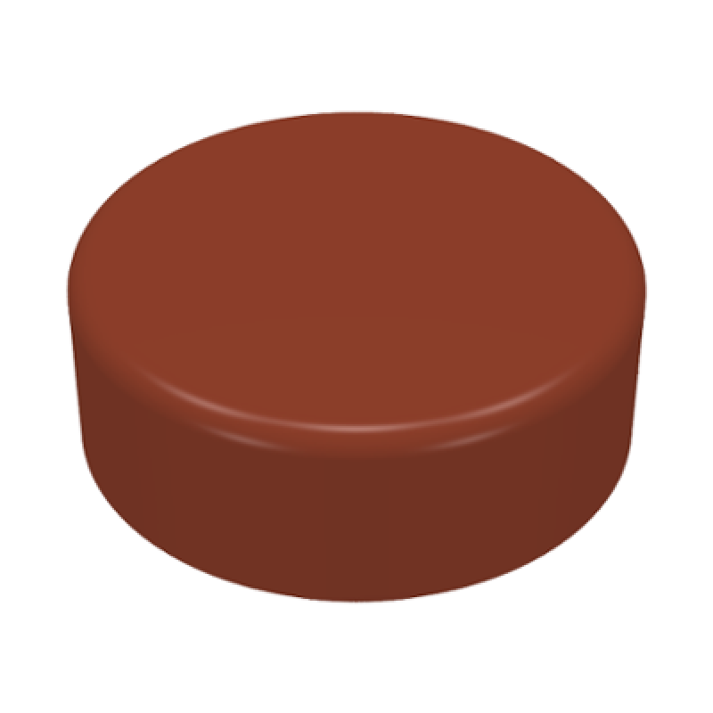 Tegel, Rond 1x1 Reddish Brown